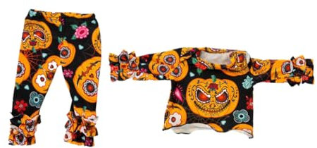CIYODO 1satz Puppenkleidung Für Halloween Mit Kürbis-Muster Geeignet Für Große Mädchenpuppen Für Geburtstag Und Feiertage Bequeme Und Farbenfrohe Textur Für Kreative Outfits