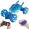 OBEST Ferngesteuertes Auto RC Stunt Car, Dinosaurier Ferngesteuertes Auto, Uhren-Kontrolle, RC Stunt Auto mit LED Licht und Musik, Dinosaurier Spielzeug, Geschenk Spielzeug für Junge Mädchen