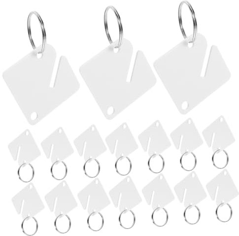 NUOBESTY 60sätze Acryl Schlüsselanhänger Mit Etiketten Schlüsseletiketten Blanko-identifikationsschild Mit Schlüsselring Für Kategorisierung