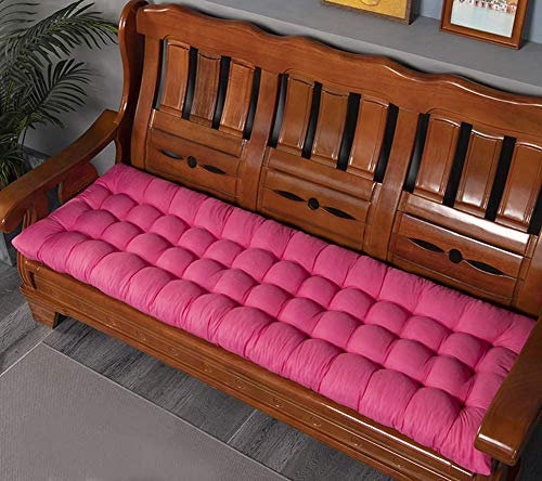 Coussin de banc en mousse pelucheuse confortable et respirant pour chaise de jardin Rose 160 x 55 x 8 cm