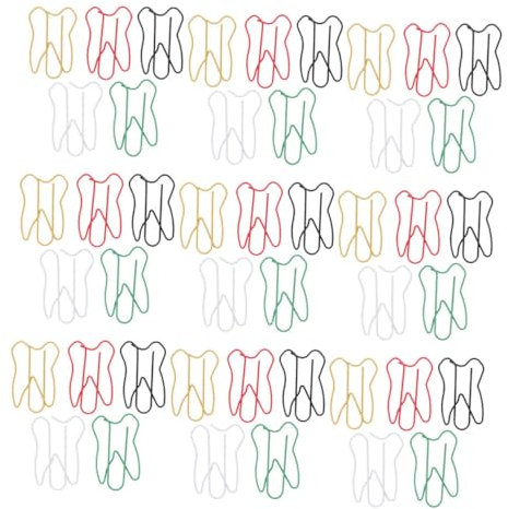 Sewroro 60stücke Teiliges Zahnförmiger Metall-büroklammern Niedliche Papierklammern Für Lesezeichen Memo Und Dokumentenorganisation Robuste Stutzen Schreibwaren Für Schule Und Büro