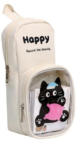 Gsrhzd Mäppchen, Federmappe, Große Kapazität Schlamppermäppchen, Unisex Mäppchen Aesthetic, Niedlich Federpenal, Federmäppchen Erwachsene, für Schule Büro Mädchen Damen Student, Weiß