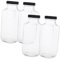 Zerodeko Bouteilles Deau Carrées En Verre De 500 Ml Avec Couvercles Vintage Bocaux Réutilisables Pour Boissons Etc