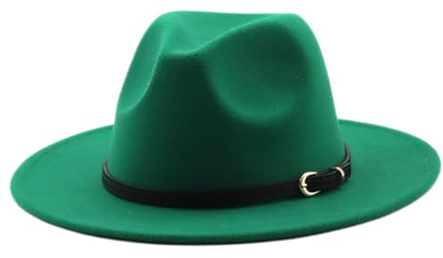 HEYANN Fedora Hut Herren Herren Hut Filzhut mit Breite Krempe Herren Klassischer Hut Panama Hut Damen Filz Trilby Hut Herren für Party