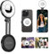 Flymile Magnetic Selfie Light for iPhone, LED Fill Ring Light for MagSafe with Adjustable, Compatible with Smartphone, for Selfies/Photography/TikTok/Video Conference, Portable & Rechargeable, Black