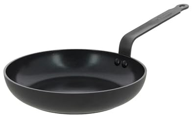 De Buyer CERANOA Ceramic Non-Stick Fry Pan - 9.5 Diameter, 7.5 Cooking Surface - Lyonnaise Design With French-Style Handle - Compatible With All Stovetops - Made In Europe