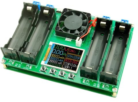 ACAGALA Digitalanzeige Batteriekapazitäts-Innenwiderstandstester Digitales Lithium-Batterieleistungs-Erkennungsmodul Batterietest-Messgerät Duale Typ-C-Schnittstelle