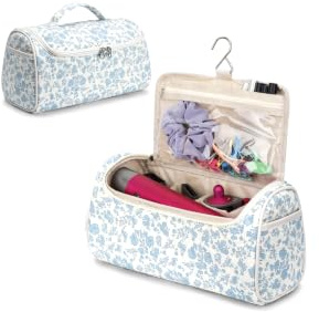 Linpr Reisetasche für Dyson Airwrap/Supersonic mit Haken, Blumen Blau | Tragbare Aufbewahrungstasche für Haartrockner und Zubehör, Reise Tasche Kompatibel mit Shark Flexstyle Complete Styler