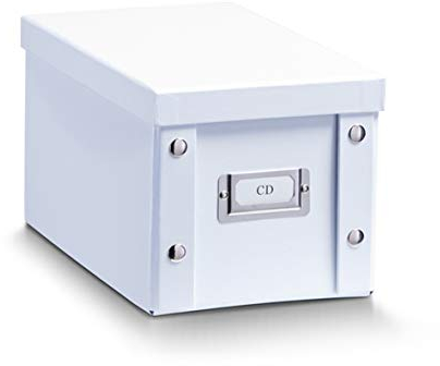 Zeller 17760 CD-Box, Pappe, weiß 16,5x28x15, 16,5 x 28 x 15 cm