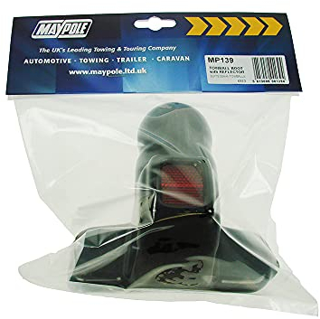 Maypole Schwarze PVC Anhängerkupplungsabdeckung mit Reflektor, Basic, Passend für 50 mm Anhängerkupplungen