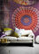 Popular Handicrafts Wandteppich, Wandbehang, Hippie-Mandala, Bohemian, Hippie, aufwendige indische Wandteppiche, Tagesdecke, 215 x 230 cm, Kastanienbraun