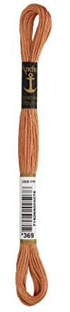 Anchor 4635000-00369 Stickgarne, 100% Baumwolle, 369, 8m, 3