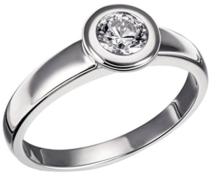 Goldmaid Damen-Ring Eternity 925 Sterlingsilber 1 klarer Zirkonia Gr. 52 Zi R4214S52 Schmuck