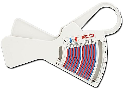 GIMA FAT-1 Hautfaltendickenmesser - Gerät zur Messung des Körperfetts, Zange zur Messung der Hautfalten - Kit zur Messung der Hautfalten - Mehrsprachiges Handbuch (IT)