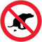 Panneau Déjection canine interdite - Rigide Ø180mm - 4041049