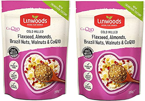 Linwoods 2 x Leinsamen Mandeln Paranüsse Walnüsse und Coenzym gemahlen 200 g