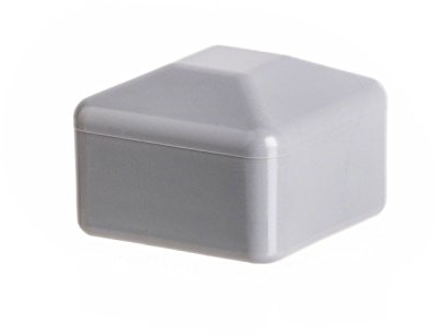 Zaunpfahlkappe 100x100 mm 10 Stück Grau Pfostenkappe quadratisch Zaunpfostenkappen Zaunabdeckung Kunststoff Deckel Zaunkappen 10x10 cm EMFA ®