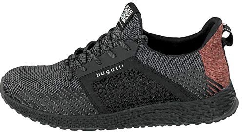 bugatti Herren Low-Top Sneaker, Männer Halbschuhe, Wechselfußbett,schnürschuhe,schnürer,straßenschuhe,Strassenschuhe,schwarz (1000),42 EU / 7.5 UK