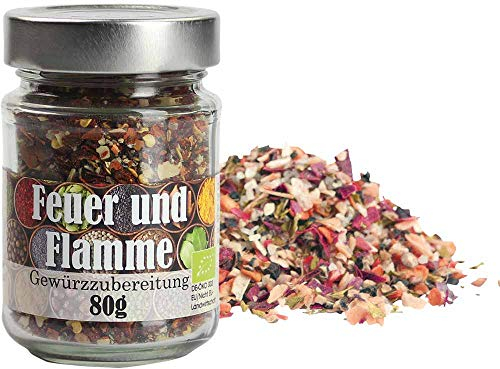Feuer und Flamme Gewürz in Nachfüllglas Vegan BARRIQUE-Feine Manufaktur Deutschland 80g-Glas