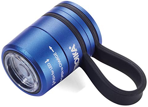 TROIKA Original – ECO RUN – TOR90/BL – Taschenlampe – Running Light – Sport- und Sicherheitslicht – mit Magnet zur Befestigung, weißes LED-Licht – 2 Lichtstärken + Blinklicht