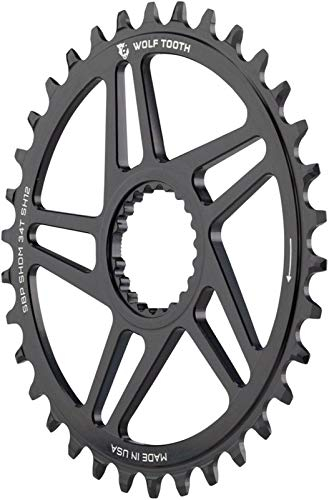 Wolf Tooth Platos para transmisión Shimano de 12 velocidades (34, Shimano Direct Super Boost)