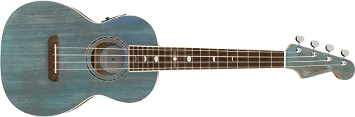 Fender Dhani Harrison Uke Turquoise Tenor-Ukulele inkl. Gigbag
