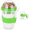 Relaxdays 2er Set Gläser für Müsli, Joghurt, Müsli zum Mitnehmen, inklusive Löffel, 400 ml, Höhe 16 x 8 cm, grün, 1 Stück