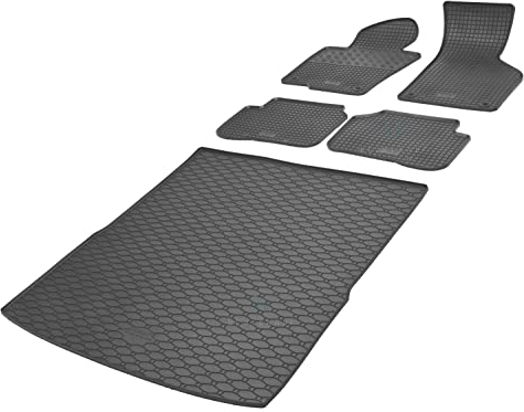 Kofferraumwanne und Gummifußmatten RIGUM geeignet für VW Passat B7 Variant Kombi 2010-2014 Perfekt angepasst + Magic Eraser