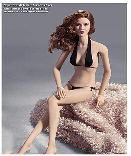 ZSMD Schicken Sie Kopfform zum Senden Bikini 1/6 Scale Schaufensterpuppe Stahl Skelett große Brüste weiblicher Körper super flexibel nahtlos mit Metallskelett S01 S02 S02