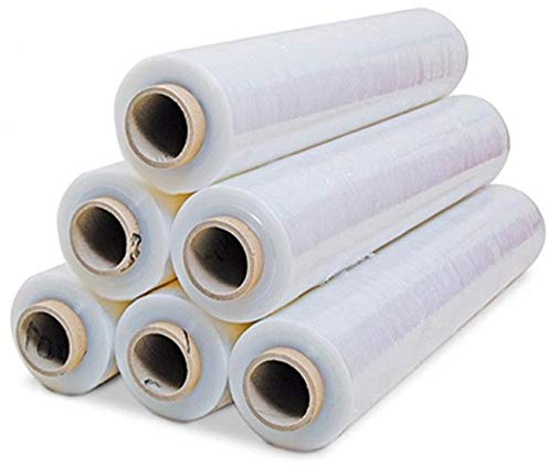 Film étirable transparent 2 kg 23 microns Lot de 6 rouleaux / pour palette