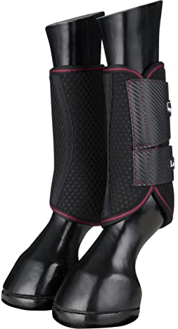 LeMieux Carbon Mesh Wrap Boots X-Large Schwarz/Maulbeere