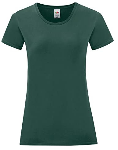Fruit of the Loom Women's T-Shirt, dark green, XL
