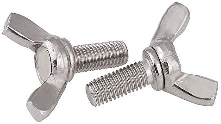 BOZONLI Vis à Oreilles Métrique, Vis à Oreilles Filetée en Acier Inoxydable Vis à Papillon Boulon Aile, M3×8mm,5 pcs