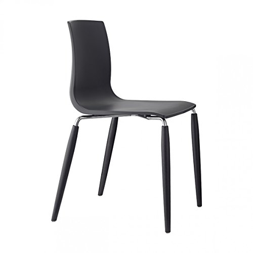 Stuhl Modell Natural Alice in verschiedenen Ausführungen und Farben Set 2 Stück (Anthrazit und Beine aus Buche)