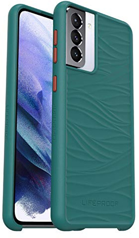 LifeProof Wake Hülle für Samsung Galaxy S21+ 5G, stoßfest, Sturzschutz bis 2 Meter, schlanke schützende Hülle, Nachhaltig hergestellt aus recyceltem Ozeanplastik, Blaugrün