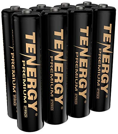 Tenergy Premium Pro AAA Rechargeable High Capacity Batteries, 1100 mAh NiMH AAA, 8 Pack of Rechargeable Batteries