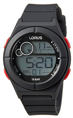 Lorus Montre à Quartz numérique pour garçons avec Bracelet en Silicone