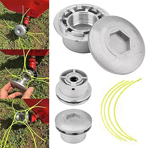 Mikqky Alulegierung Rasentrimmer Kopf, Trimmer Kopf, Aluminium Strimmer Kopf, Wird Verwendet Um Die Spule von Rasenmäherteilen zu Ersetzen