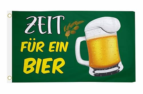 U24 Fahne Flagge Zeit für ein Bier 90 x 150 cm