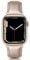 Tuocal Genuine Leather Strap Compatible with Apple Watch Straps 38mm 40mm 41mm, Soft Elegant Leather Replacement Strap for Apple Watch iWatch Series 8 7 6 5 4 3 2 1 SE Sports Edition Women, Champagne
