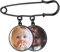 Bouquet Breloques Broche et Pin Noir Photo 2 Rond Charmes de Mariage Personnalisé pour Mariée Personnalisable Médaillon Commémorative Bijoux pour Homme Costume Charms a Epingle Acier
