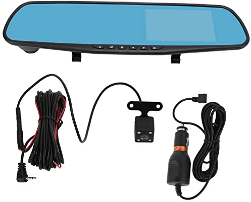 Fahrzeug Im Spiegel Video 4,3 Zoll 1080P Spiegel Dashcam Rückspiegelkamera Dual Driving Recorder Parkmonitor Loop Recording Backup Kamera Kameras und Fahrersicherheit