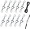 SwirlColor Lobster Clasps for Jewellery Making, 10 Pcs Silver Stainless Steel Lobster Claw Clasps with Cord Ends Cord End Cap with 1M Leather Cord for Necklace Bracelet DIY Craft