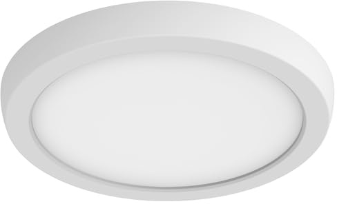 Nuvo Lighting 62/1710 Blink Pro - 11W CCT Selectable LED Round Edge Lit Flush Mount in Utilitarian Style-0.67 Inches Tall and 7 Inches Wide, Finish Color: White