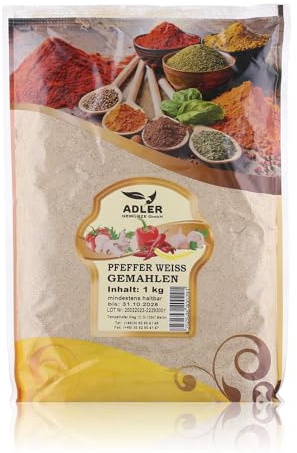 Adler Gewürze Pfeffer weiß gemahlen 1000g