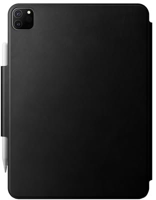 NOMAD Modern Leather Folio Plus | für iPad Pro und Air | Robuste Echtlederhülle mit Rahmen aus Glasfaser | passend für iPad Pro 11 (4th Gen) & Air 11 M2 (2024) | Black