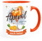 MoonWorks® Tasse mit Spruch Aperol wäre mir jetzt auch lieber Büro Alkohol Geschenk Freundin Kollegin weiss-innen-orange standard