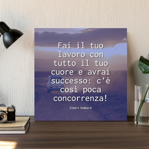 Do It! Quadretto motivazionale Elbert Hubbard quadro su tela moderno perfetto per Idea Regalo Decorativa, Quadro Arredamento Casa Soggiorno Salotto Ufficio Cucina (20x20 cm)