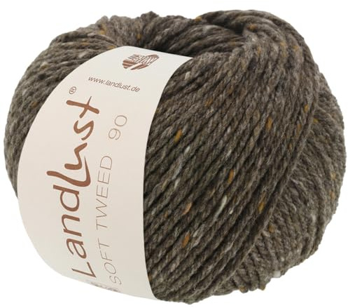 LANA GROSSA Landlust Soft Tweed 90 | Klassisch verzwirntes Tweedgarn aus Schurwolle mit mehrfarbigen Noppen | Handstrickgarn aus 100% Merinowolle | 50g Wolle zum Stricken & Häkeln | 90m Garn FB3