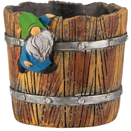 Castell Deco - Pot décoratif intérieur pot décoratif extérieur plantes fleurs succulentes jardin ou terrasse Cactus Pot peint Grand ou petit maison Lutins (Lutin A)